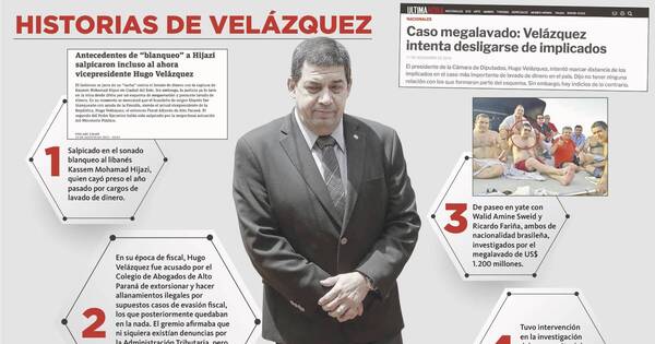 La Nación / Hugo Velázquez sería el artífice del guion de Seprelad, advierten