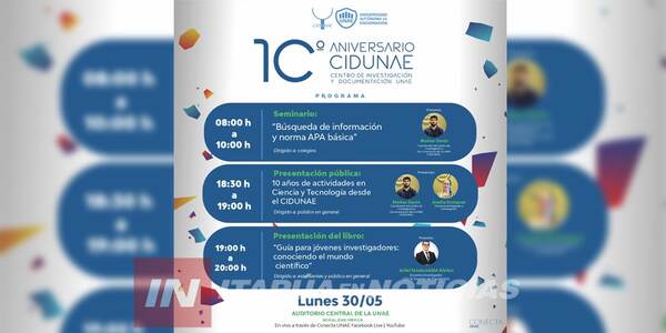 EL CIDUNAE CUMPLE 10 AÑOS DE LABOR DE INVESTIGACIÓN CIENTÍFICA