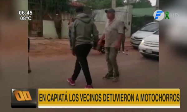 Vecinos detuvieron a motochorros en Capiatá | Telefuturo