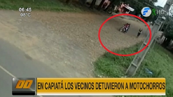 Vecinos capturan a sospechosos tras asalto