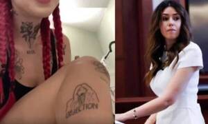 Crónica / [VIDEO] Abogada de Johnny Deep ya es tendencia por ser ¡tatuaje!
