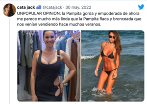 Una usuaria llama a Pampita «gorda» y la tunden en redes - C9N