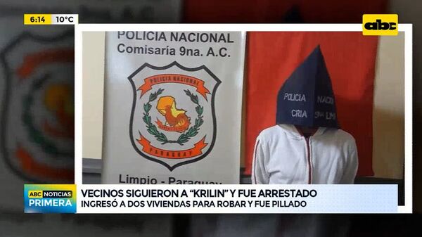 Vecinos siguieron a “Krilin” y fue arrestado - ABC Noticias - ABC Color