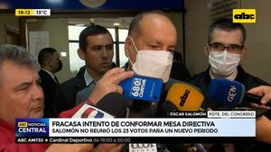 Fracasa intento de conformar mesa directiva - ABC Noticias - ABC Color