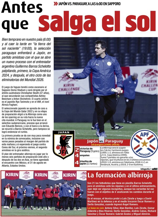 Antes que salga el sol - Selección Paraguaya - ABC Color
