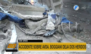 Accidente de tránsito deja dos heridos en Asunción | Telefuturo