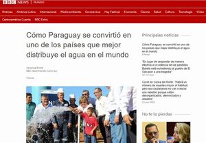 BBC Mundo: Cómo Paraguay se convirtió en uno de los países que mejor distribuye el agua en el mundo