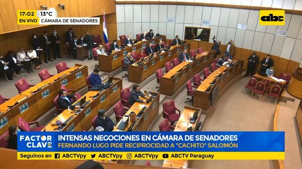 Reeligen a “Cachito” Salomón en la presidencia del Senado - Factor Clave - ABC Color