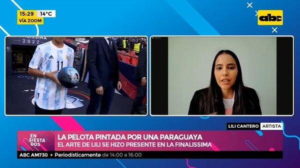 El arte de la paraguaya Lili Cantero se hizo presente en la “Finalissima” entre Argentina vs Italia - Ensiestados - ABC Color