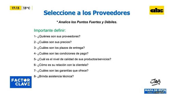 ¿Cómo seleccionar a los proveedores para los negocios? - Factor Clave - ABC Color