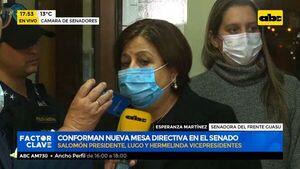 Conforman nueva Mesa Directiva: Salomón presidente, Lugo y Hermelinda Ortega como vicepresidentes - ABC Noticias - ABC Color