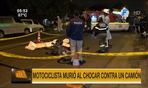 Motociclista murió al chocar contra un camión en San Lorenzo | Telefuturo