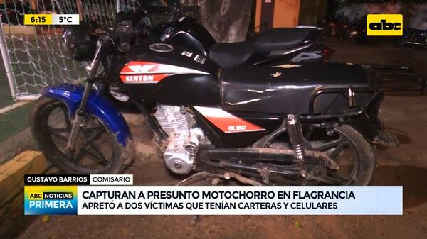 Capturan a presunto “motochorro” en flagrancia - ABC Noticias - ABC Color