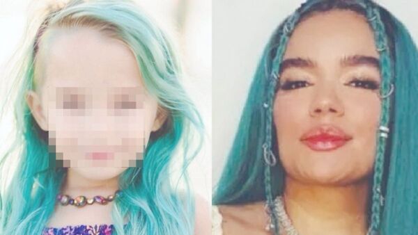 Niñas se tiñen pelo de turquesa como Karol G
