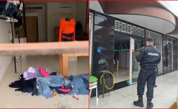 Rompen blindex para hurtar tienda de ropa en el Área 4
