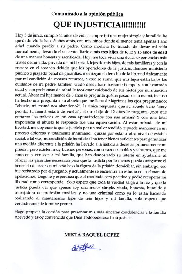 Desgarrador relato de mujer detenida en allanamiento, hoy cumple años de vida en la cárcel - Radio Imperio