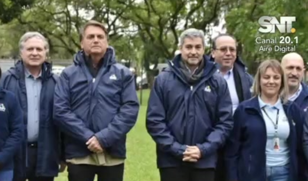 Mario Abdo y Bolsonaro verificaron obras en Foz de Iguazú - SNT