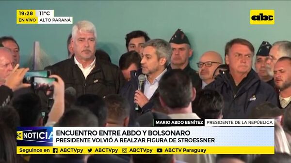 Encuentro entre Mario Abdo y Bolsonaro: “Marito” volvió a realzar figura de Stroessner - ABC Noticias - ABC Color
