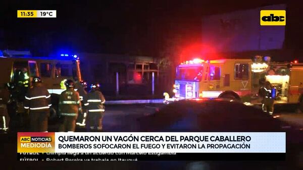 Quemaron un vagón cerca del Parque Caballero - ABC Noticias - ABC Color
