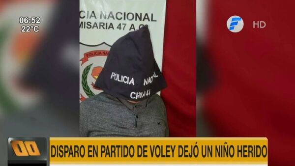 Niño recibió un impacto de bala durante encuentro de vóley