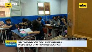 Rige recomendación de clases virtuales: reportan “muy bajo” ausentismo por cuadros respiratorios - Nacionales - ABC Color