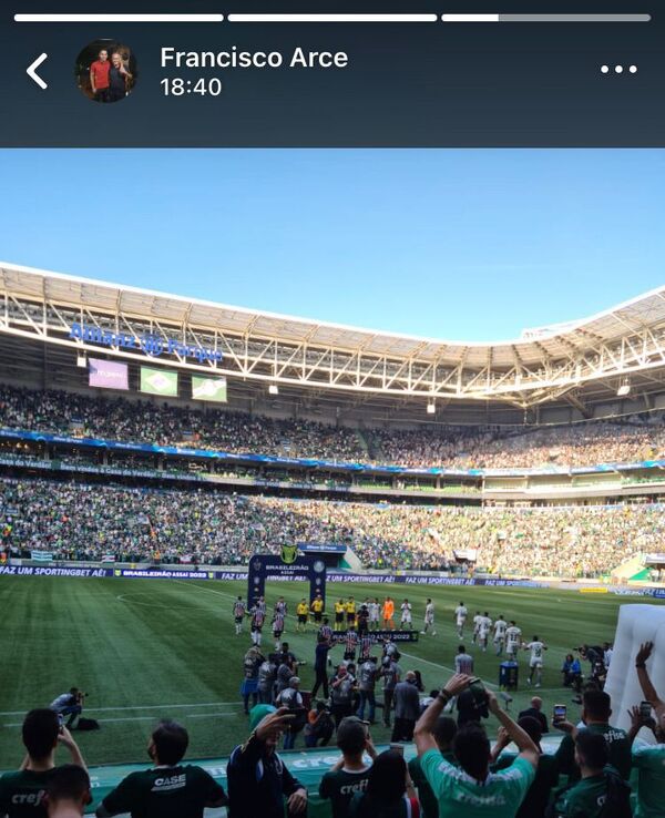 Francisco Arce, presente en el empate del Palmeiras en Brasil - Cerro Porteño - ABC Color