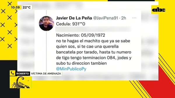 Peligrosa amenaza por parte de defensor de Sandra Quiñónez en redes - Nacionales - ABC Color