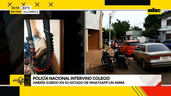 Un estudiante amenazó con tiroteo en colegio de Villarrica - A La Gran 7-30 - ABC Color