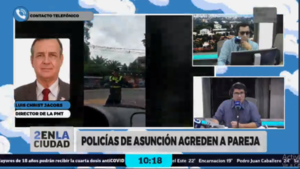 Diario HOY | Pareja y agentes de PMT se trenzan a los golpes en la calle