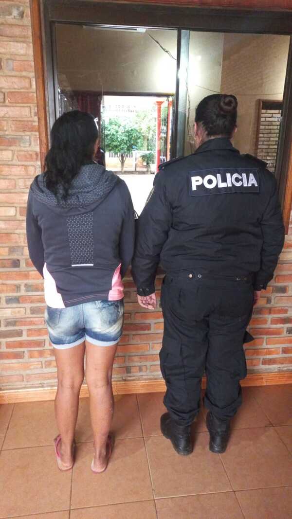 Mujer detenida tras sup. herir a machetazos a su pareja en San Pedro del Paraná