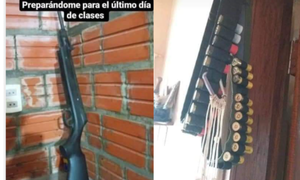Al estilo de “El mariachi” estudiante llegó a la escuela con estuche de guitarra y armas