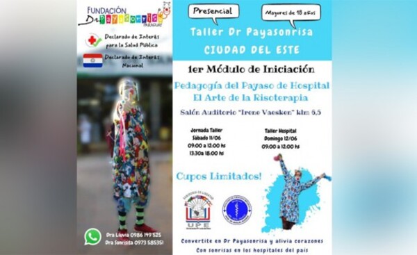 Dictarán taller para futuros Doctores Payasonrisa en Ciudad del Este