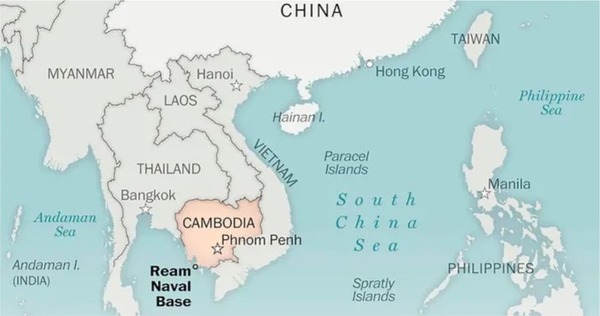 China construye en secreto una base naval en Camboya