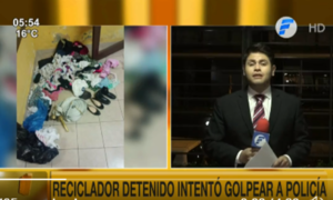 Reciclador detenido intentó golpear a policía en Lambaré | Telefuturo