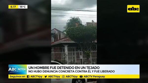 Detienen a un hombre en el techo de una vivienda - ABC Noticias - ABC Color