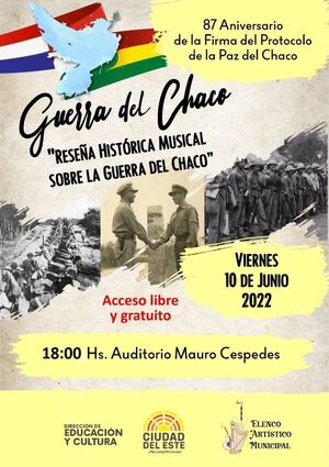 Invitan a conmemorar la Paz del Chaco en CDE - Noticde.com