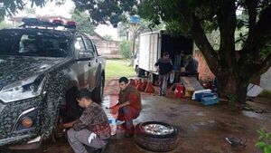 Camionetas de la policía de Amambay entran en reparación y mantenimiento