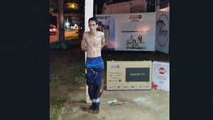 Hombre quiso robar y terminó garroteado y atado a un poste | Noticias Paraguay