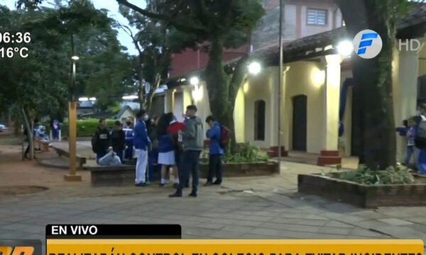 Refuerzan seguridad en colegio de Itauguá por supuesta amenaza de masacre | Telefuturo