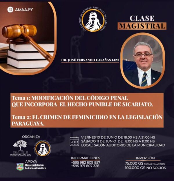 Clase magistral sobre inclusión del sicariato en el Código Penal y feminicidio en la legislación - Radio Imperio