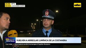 Vuelven a arreglar lumínica de la costanera norte de Asunción - ABC Noticias - ABC Color