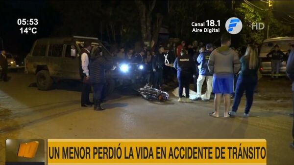 Adolescente muere arrollado por una camioneta en Luque