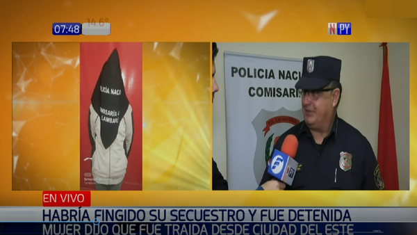 Detenida tras fingir su propio secuestro