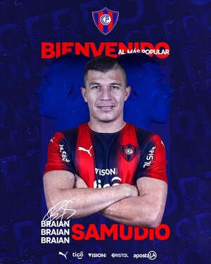Cerro Porteño presenta oficialmente a Braian Samudio