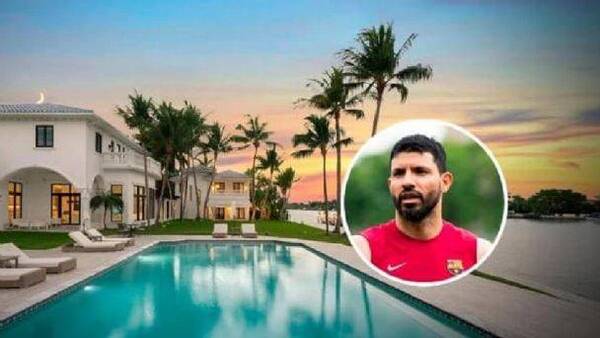 Crónica / El “Kun” Agüero se compró una casita de 15 palos verde en Miami