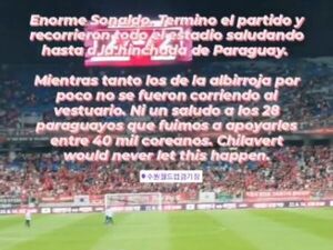 Un paraguayo presente en el empate con Corea del Sur criticó a los jugadores de la selección nacional - Selección Paraguaya - ABC Color