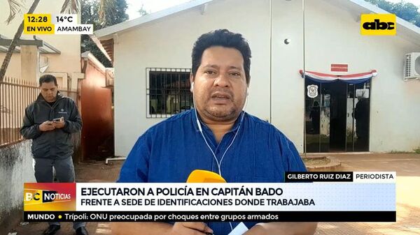 Capitán Bado: ejecutan a policía en su lugar de trabajo - ABC Noticias - ABC Color