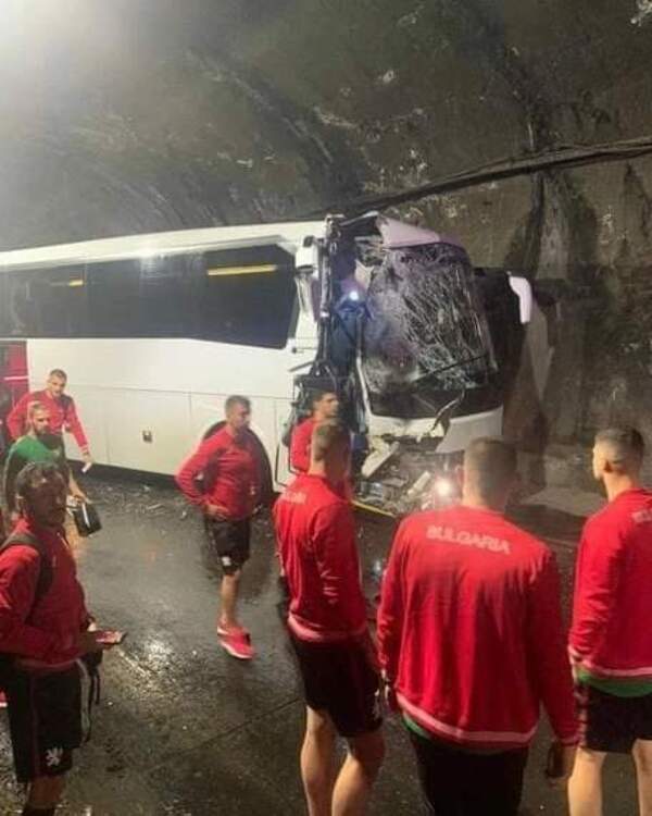 Trágico accidente de tránsito de la selección de Bulgaria