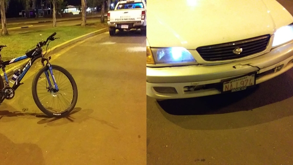 Accidente involucra a ciclista y automovilista en la costanera de Encarnación