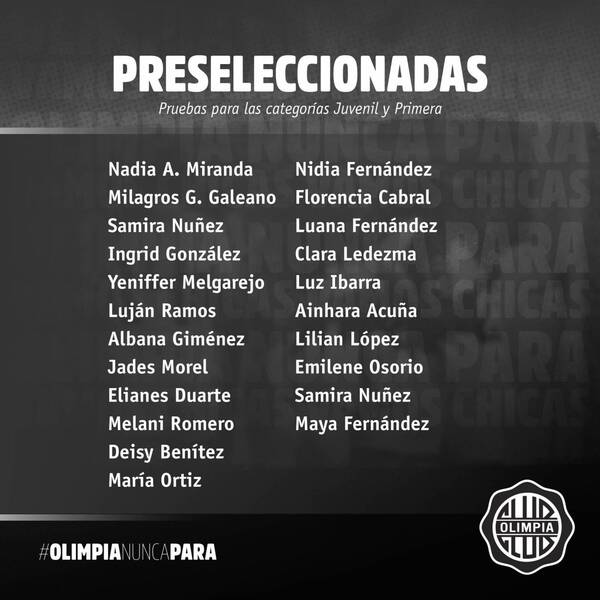 Crónica / Fútbol femenino: Olimpia sigue buscando nuevos talentos